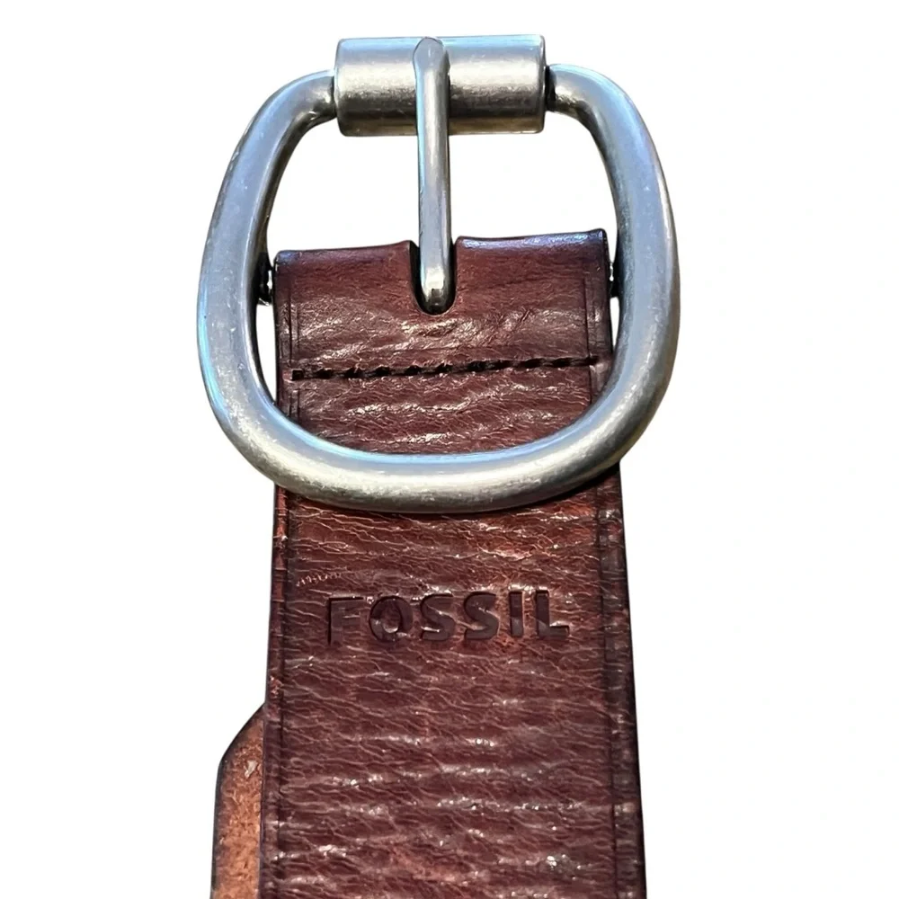 Fossil Leather Men’s Large Brown Leather Belt BT3731200